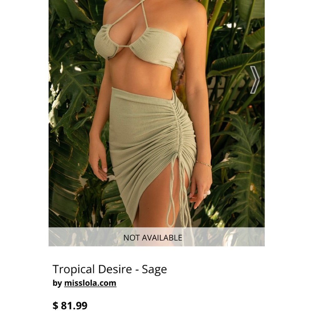 Tropical Desire sage set - sold out on miss Lola
